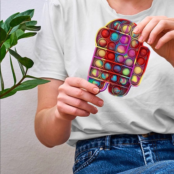 Bubble Fidget ToyPush Pop Poke Game 3 Pieces Tie - Picture 2 of 7